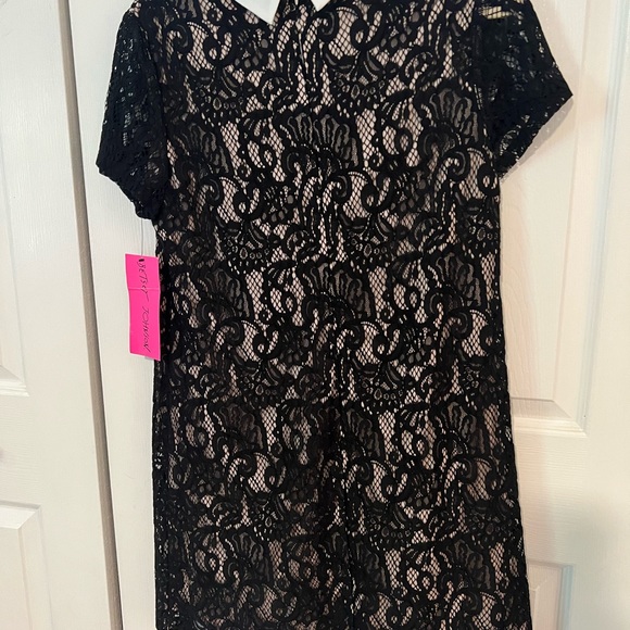 Betsey Johnson Lace Cocktail Black Dress - Picture 6 of 8